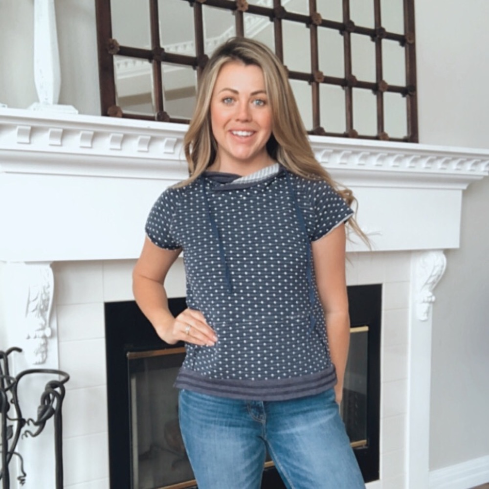 Freeloader USA Polka Dot Short Sleeve Pullover S